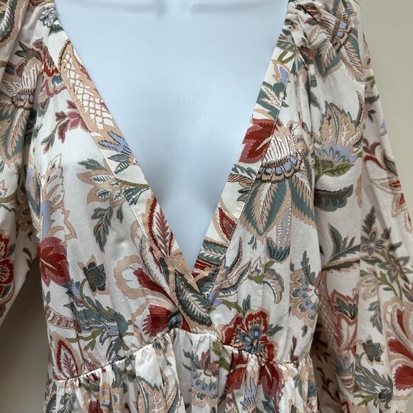 Mango X Chufy Collab Open Back Floral Mini Dress Mediterranean Boho S NEW - Picture 4 of 11